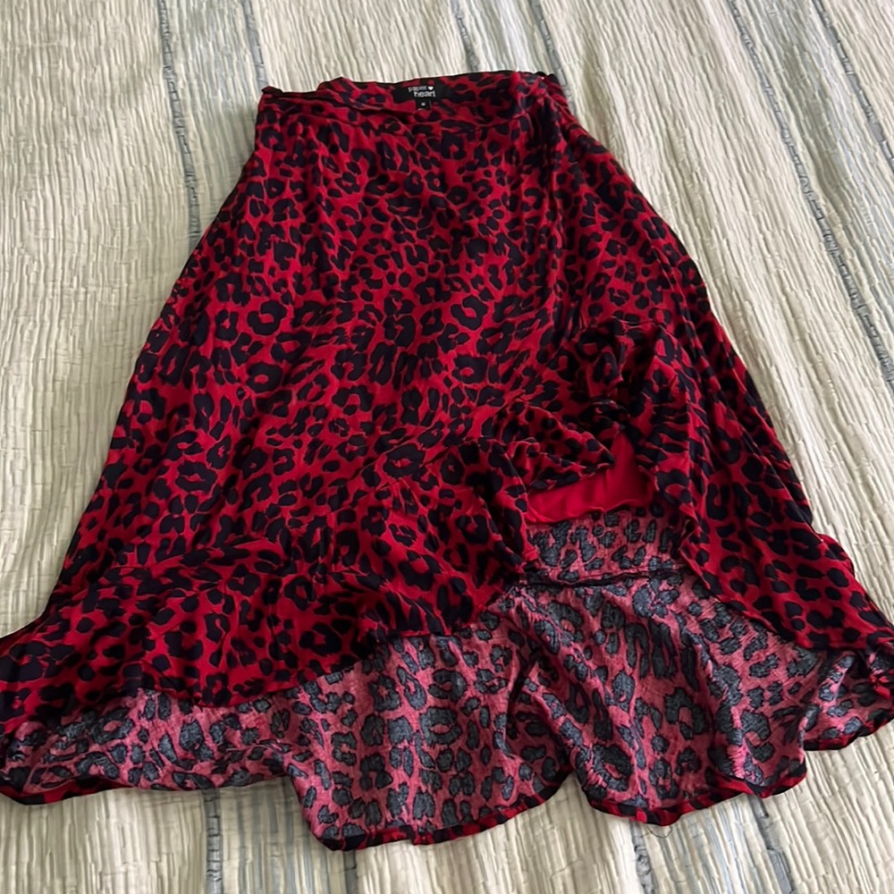 Midi cheetah skirt